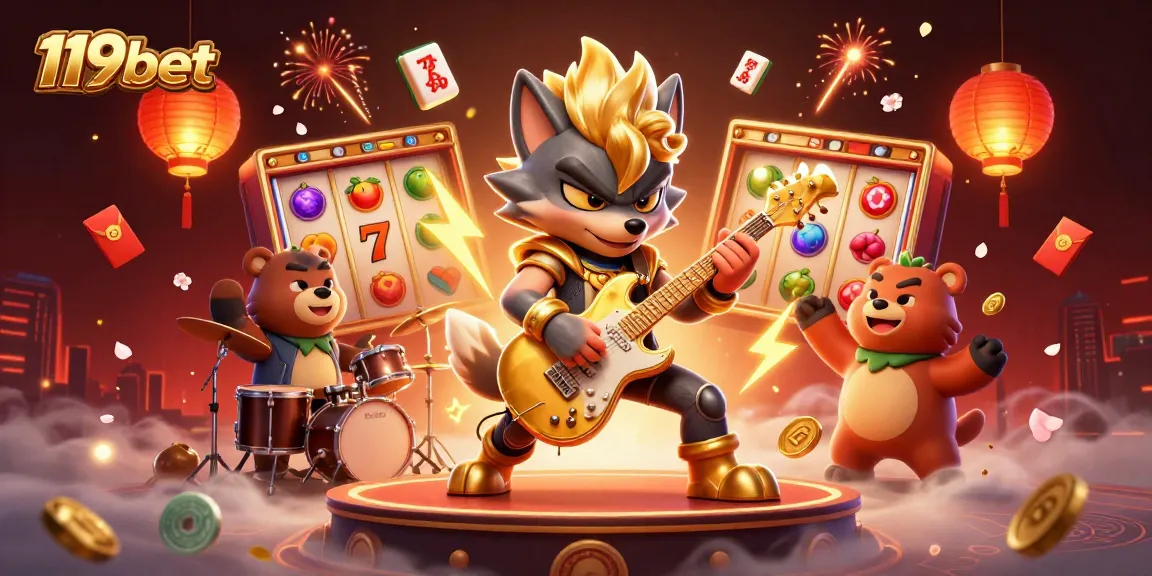 Experience thrilling gaming at 119bet with a vibrant casino scene featuring action and excitement.