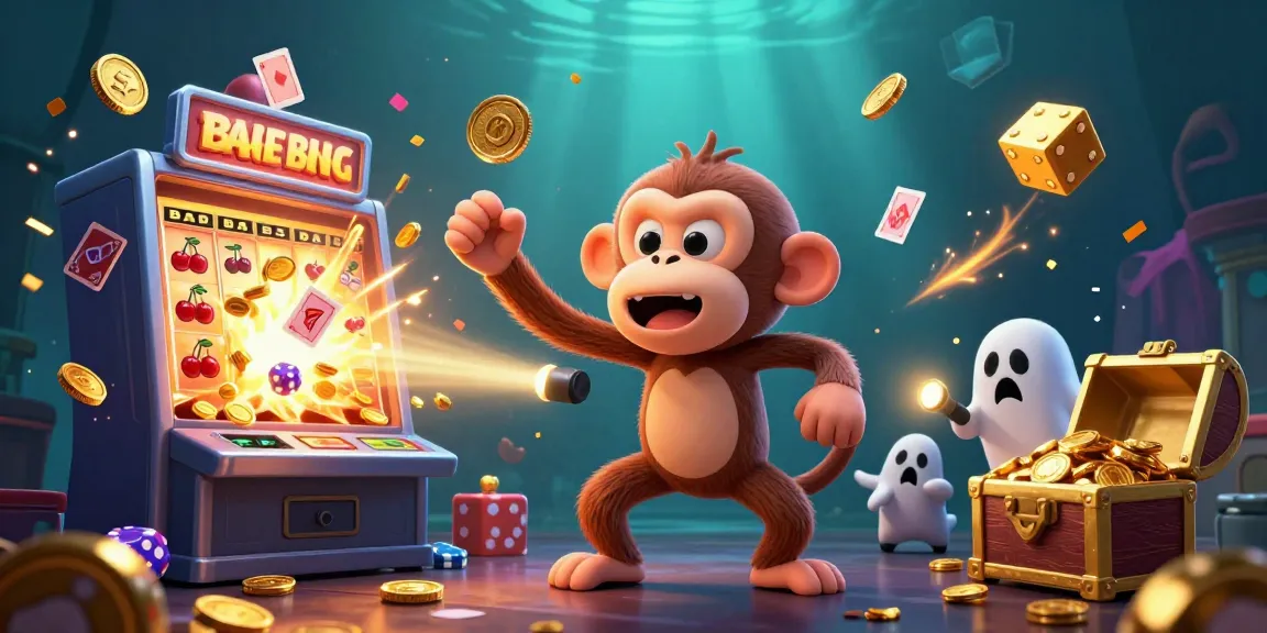 Experience thrilling gameplay at 8sc88 in this vibrant casino scene with juggled gold and jackpots.