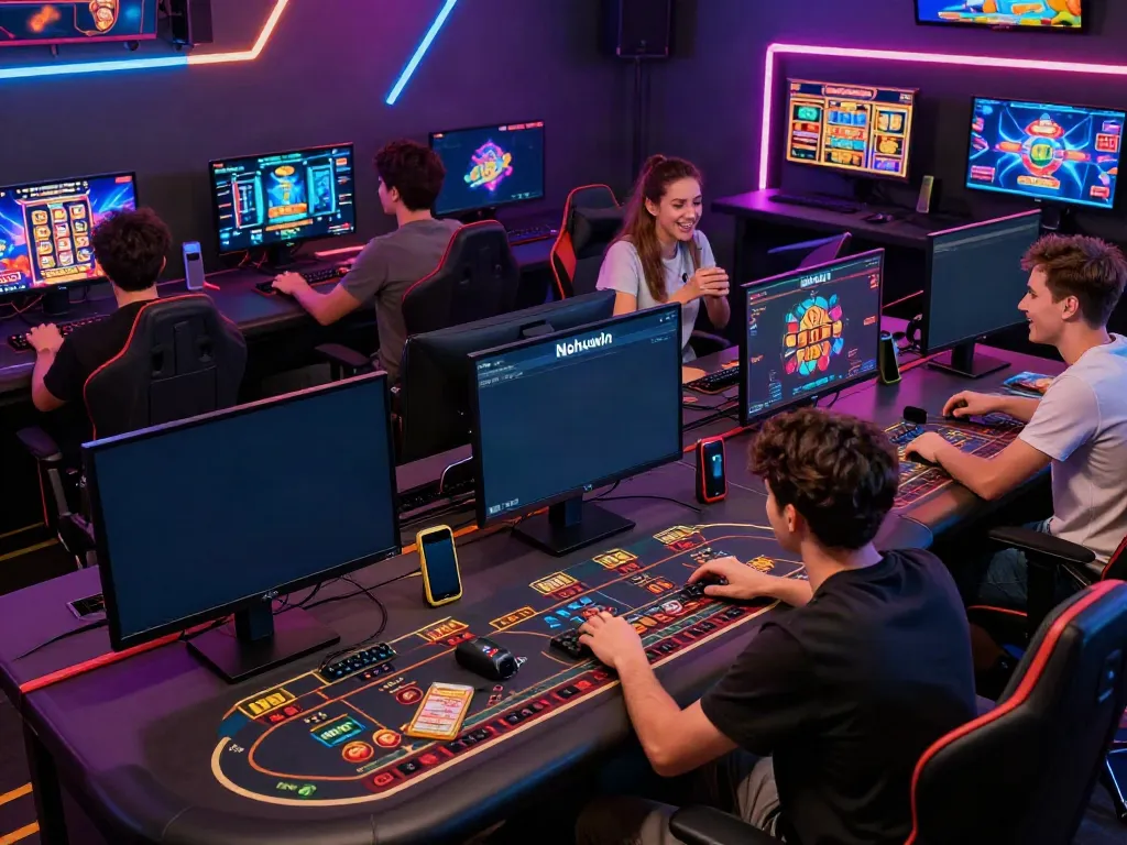 Nohuwin online gaming experience with vibrant graphics and engaged players