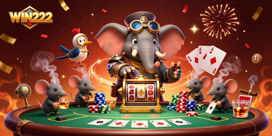 Spin the WIN222 slot machine with 3D steampunk characters for thrilling action.