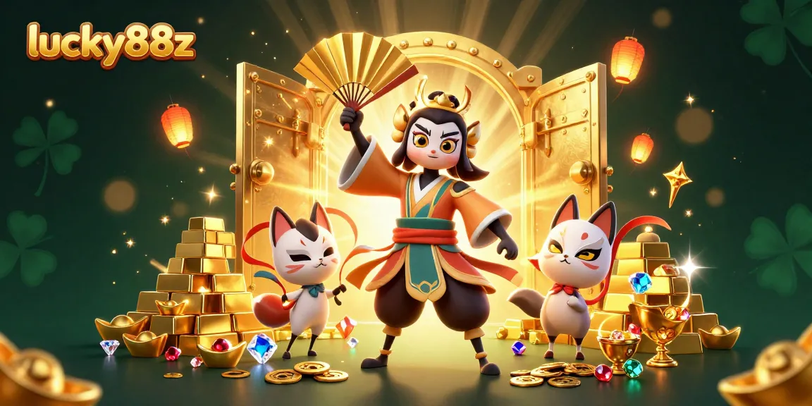 Experience winning excitement at lucky88z with a cinematic casino-themed 3D illustration.