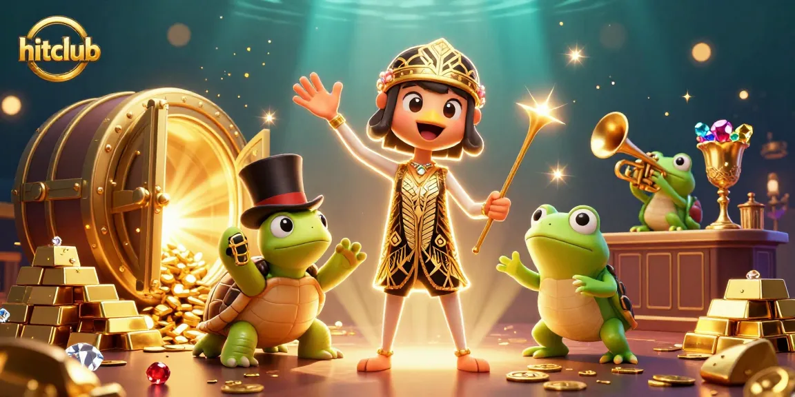Experience the vibrant gameplay at hitclub, where a golden treasure vault bursts with gems and excitement.