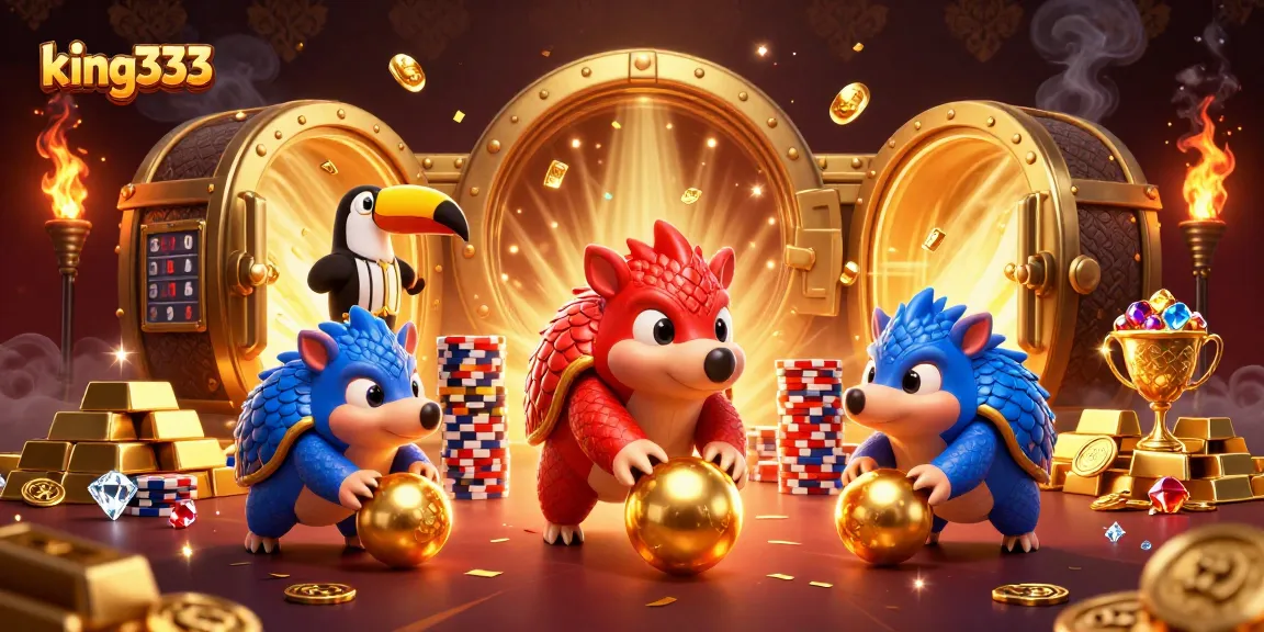 Roll the dice and win big at king333 with vibrant pangolins and golden treasures.