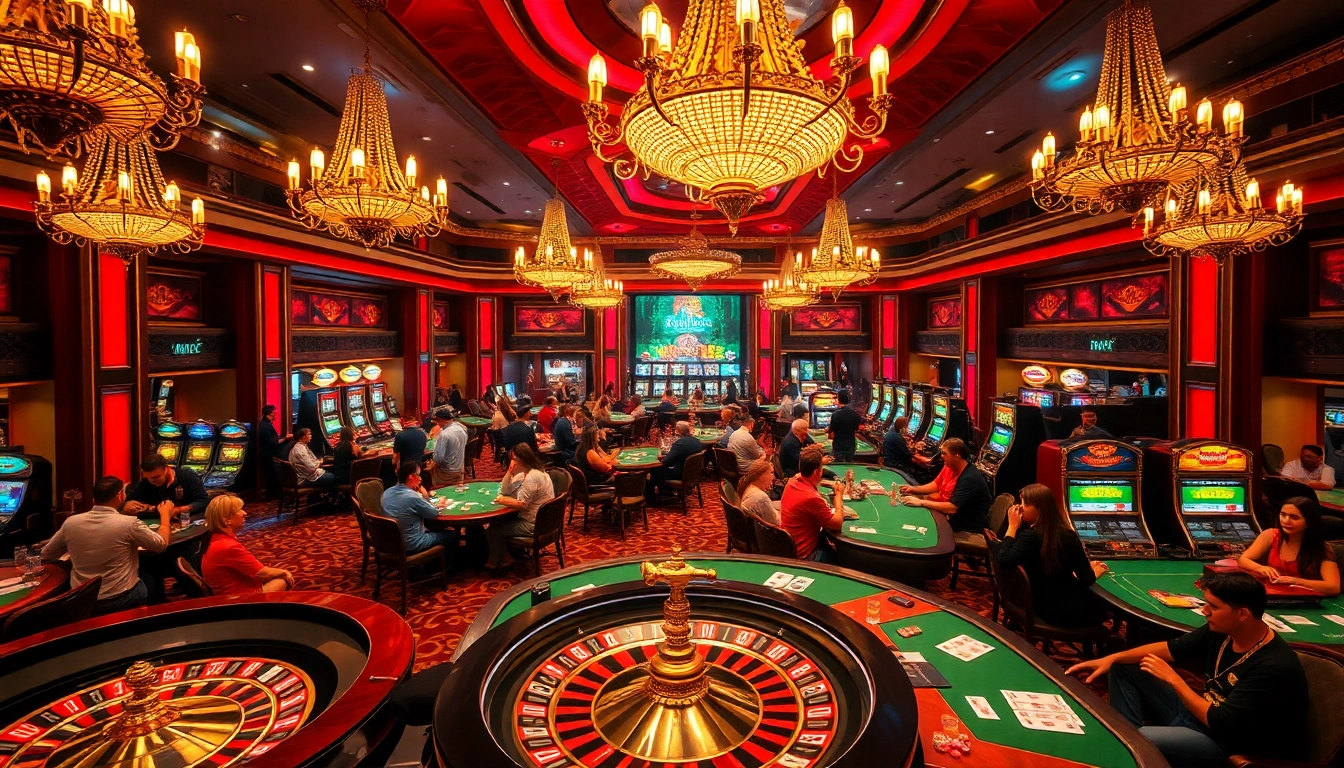 Experience thrilling gameplay with tải sunwin at vibrant casino tables and slot machines.