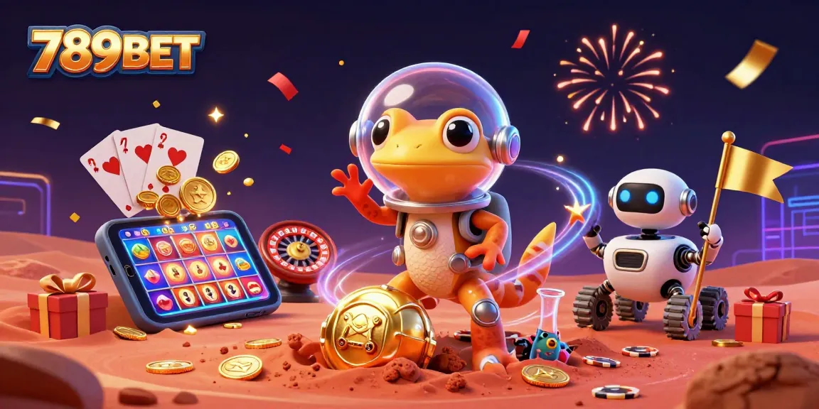 Experience 789BET's thrilling adventure with a Martian gecko uncovering a golden casino!