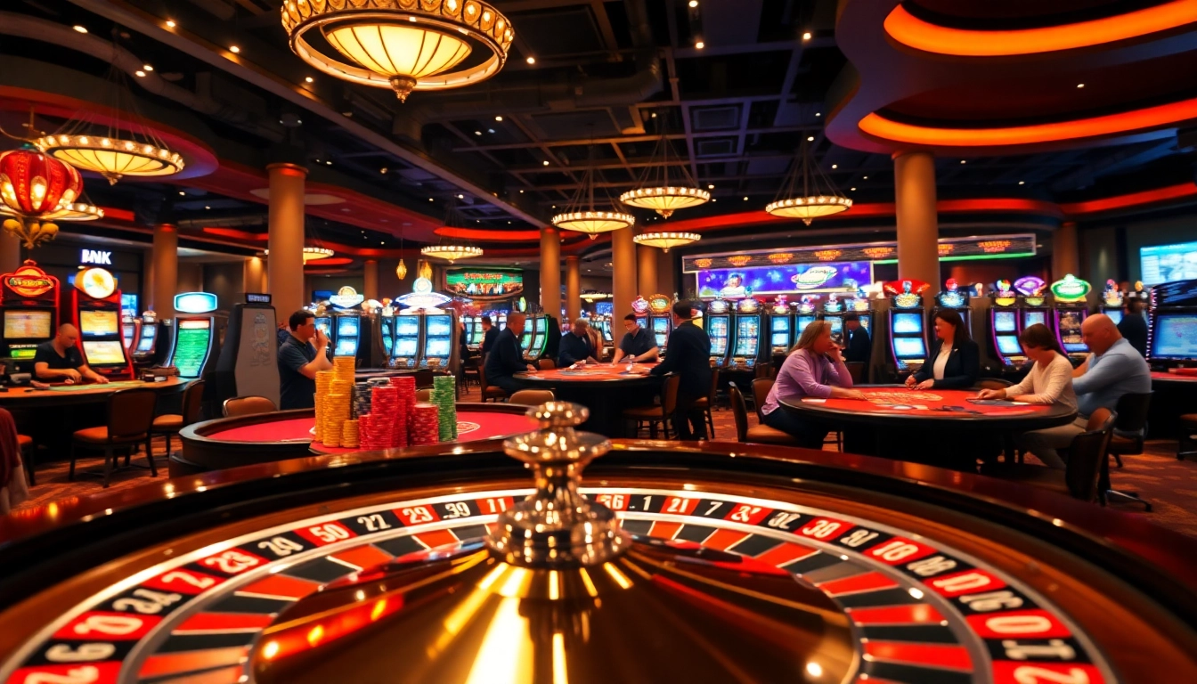 Gambling scene showcasing the excitement around kqbd results at a luxury casino.