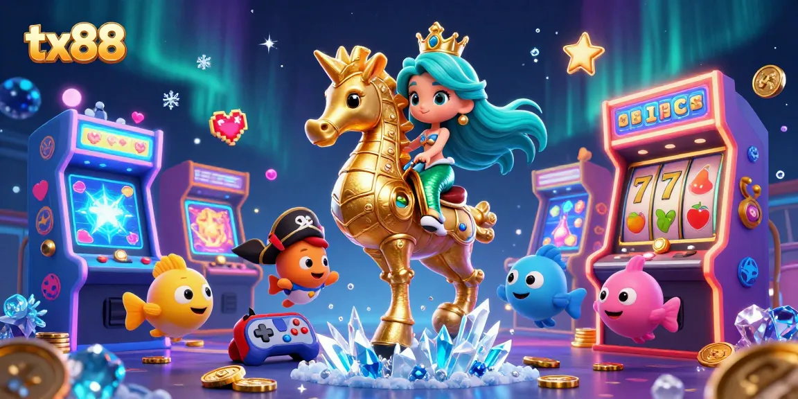Experience the enchanting tx88 gameplay with a 3D mermaid and magical casino elements.