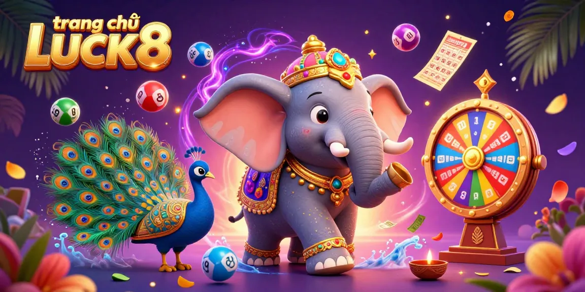 Engage with the dynamic gaming world at trang chủ LUCK8 featuring colorful lottery balls and casino themes.