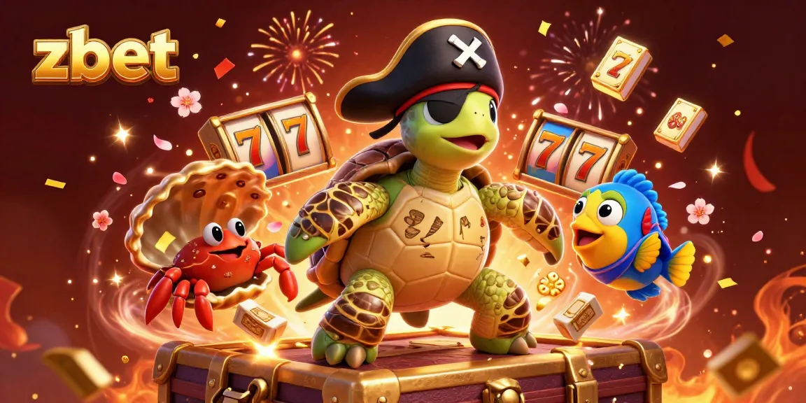 Engage in thrilling gameplay at zbet with a pirate turtle, sunken treasures, and dynamic slot reels.