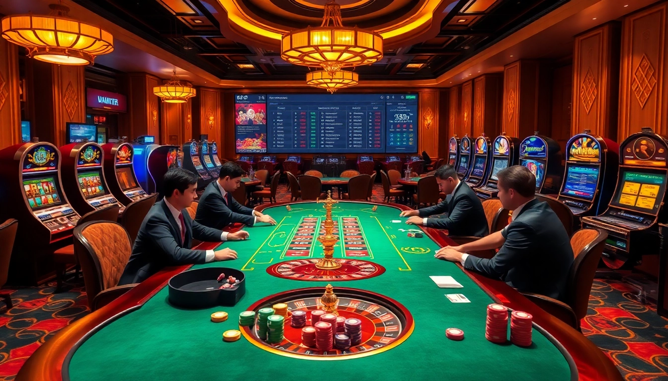 Experience the thrill of gambling at keonhacai 5, featuring exciting poker games and vibrant casino elements.