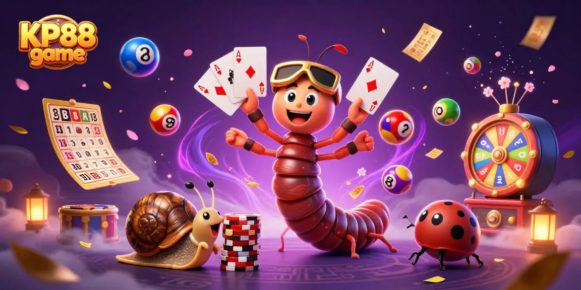 Experience the excitement of KP88 game with vibrant characters and dynamic casino elements.