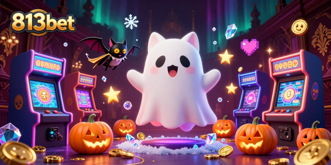 Aposte e ganhe no 813bet com gatinhos fantasmas em um cassino animado.
