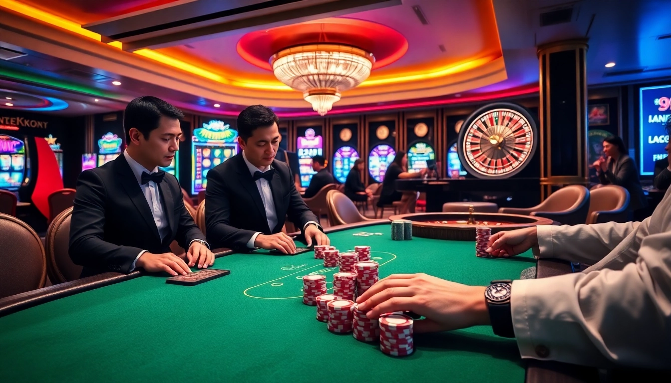 Experience the thrill of winning at 99win with luxurious casino tables and vibrant slot machines.