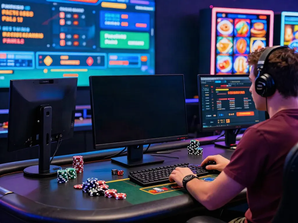 Exciting online gaming scene featuring gem88 with a player engaging in live betting.