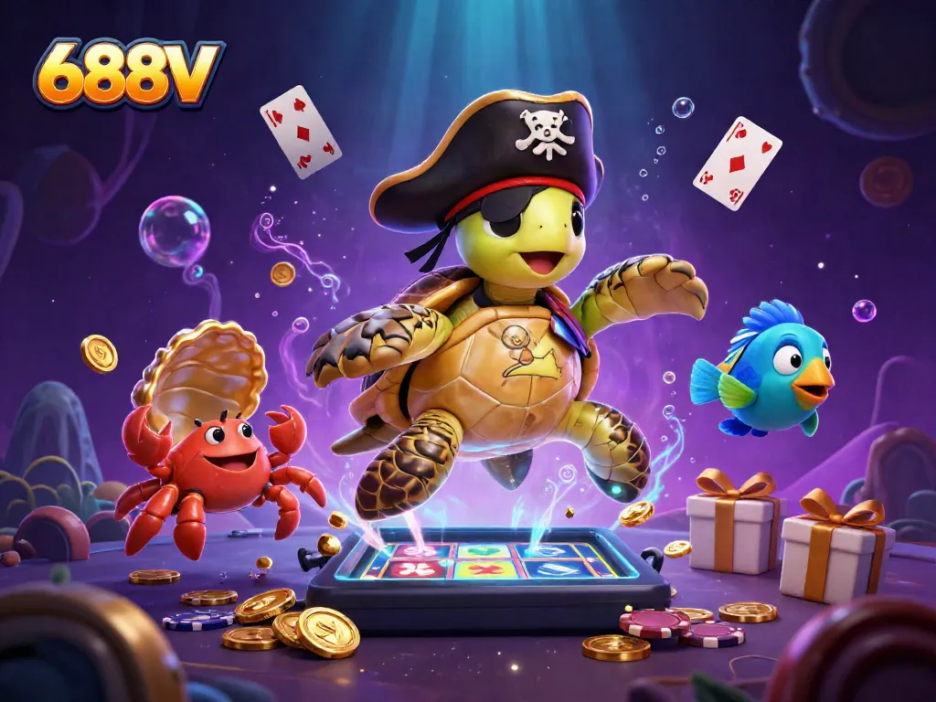 Engage in thrilling gaming adventures with 688V's colorful characters and spectacular casino elements.