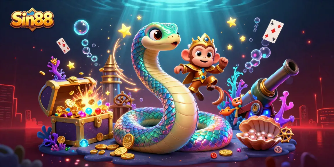 Experience the thrill of Sin88 with dynamic casino elements in a vibrant scene!