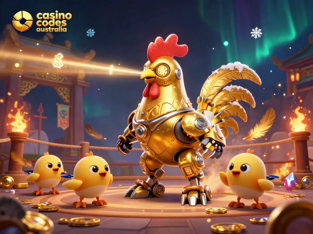 Claim exclusive casino codes australia using engaging gaming elements and detailed 3D illustration.