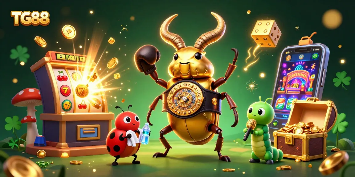 Engage in thrilling wins at TG88 with vibrant 3D casino characters celebrating a jackpot.