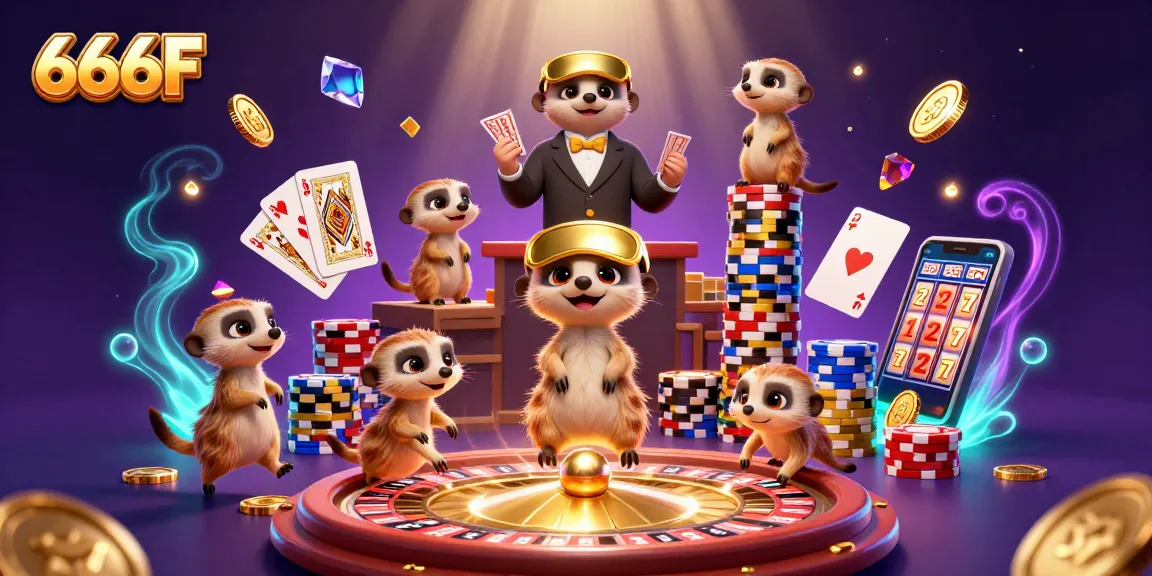 Experience winning thrills at 666F with meerkats running a vibrant casino featuring dynamic gaming elements.