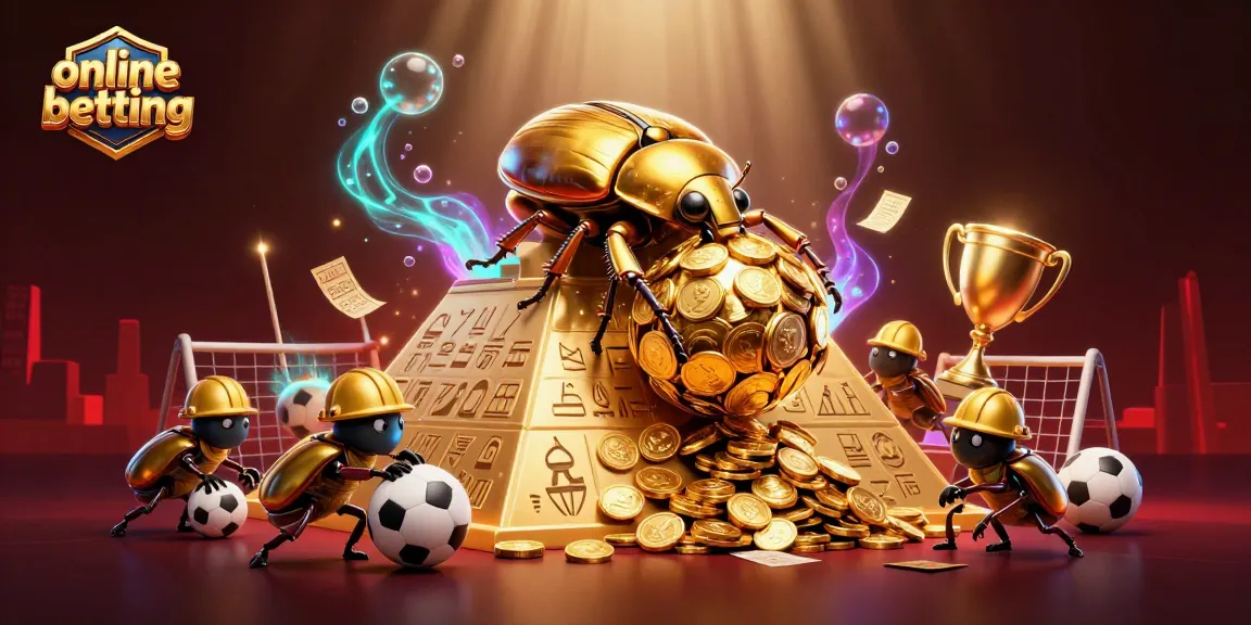 Engage in exciting online betting with a vibrant 3D scene featuring sports betting elements.