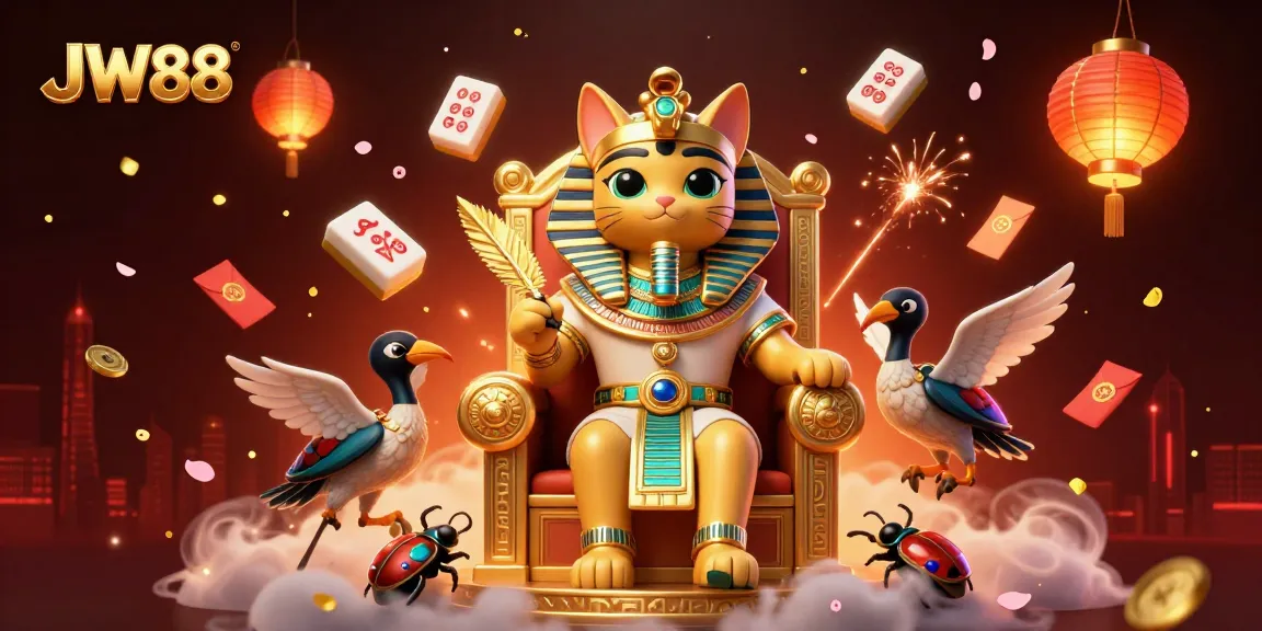Bet big on JW88 with an exciting 3D casino experience featuring vibrant characters and festive elements.