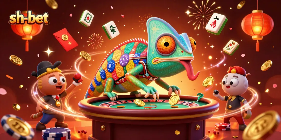 Enjoying exciting games at sh-bet casino, showcasing vibrant 3D characters and festive elements.